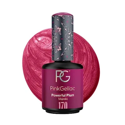 Abbildung von Pink Gellac UV Gel Nagellack 170 Powerful Plum 15 ml Lang Anhaltend Shellac Violett Lack für Nägel in Salonqualität Made Holland
