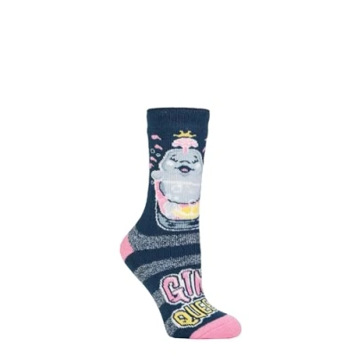 Abbildung von HEAT HOLDERS SOCKSHOP Damen Socken Fun Feet Lite Warm Thermal Neuheit Gemustert 1 Paar Größe 37 42 Geschenkidee für den Winter Gin Königin