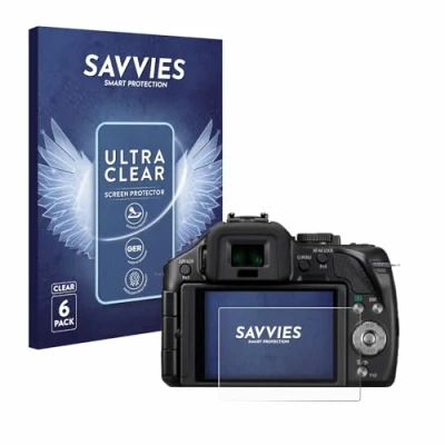 Abbildung von Savvies 6 Stück Schutzfolie für Panasonic Lumix DMC G5 Displayschutz Folie Ultra Transparent