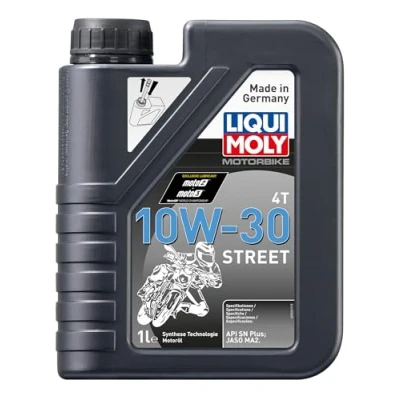Abbildung von LIQUI MOLY Motorbike 4T 10W 30 Street 1 L Motorrad Synthesetechnologie Motoröl Art. Nr.: 2526, farblos