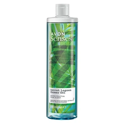 Abbildung von Avon Senses Secret Lagoon Wasserfrüchte und Moschusduft Duschgel 500 Ml