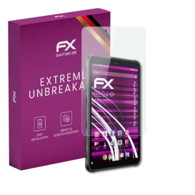 Abbildung von atFoliX Glasfolie kompatibel mit Ulefone Armor Pad Pro Panzerfolie, 9H Hybrid Glass FX Schutzpanzer Folie