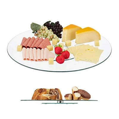 Abbildung von relaxdays Servierplatte Glas drehbar,