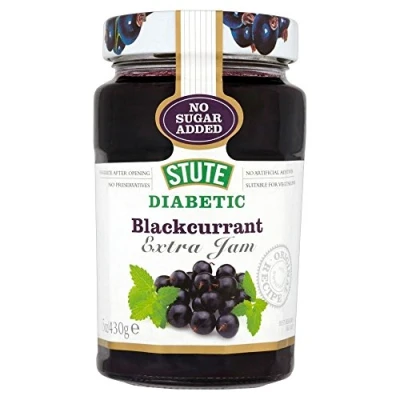 Abbildung von Stute ohne Zuckerzusatz Diabetic Blackcurrant Jam (430g) Packung mit 2