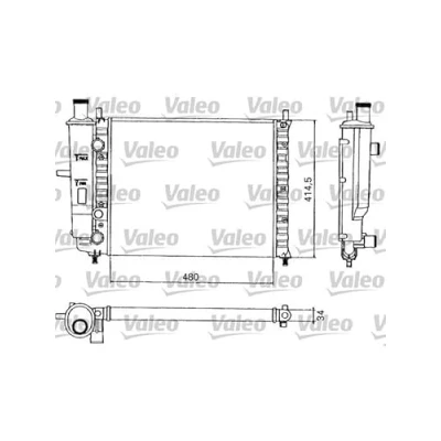 Abbildung von VALEO 731582 Kühler, Motorkühlung Aluminium 480 415 34 ohne Kühlmittelregler