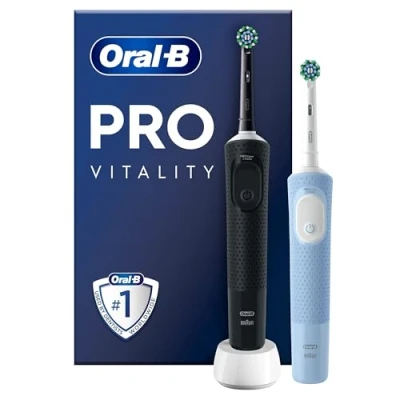 Abbildung von Oral B Elektrische Zahnbürste Vitality Pro Doppelpack, Aufsteckbürsten: 2 St., Indikator Borsten
