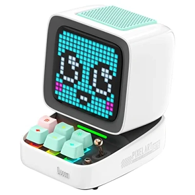 Abbildung von Divoom Ditoo Pixel Art LED Tragbarer Bluetooth Lautsprecher, 256 Programmierbares Panel mit Party Licht, Smart Digital Tischuhr, Gaming Musikbox unterstützt TF Karte &amp; Radio
