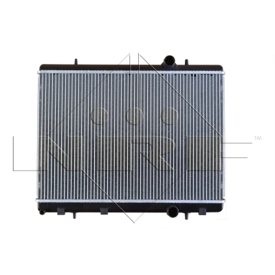 Abbildung von NRF 53112 Kühler, Motorkühlung Aluminium 558 380 32 mit Anbauteilen Kühlrippen gelötet CITROËN: Berlingo II, / First I, C5 III Kombi