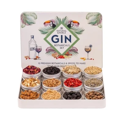 Abbildung von 12 Premium Gin Botanicals DIY Set. Gewürz Geschenk