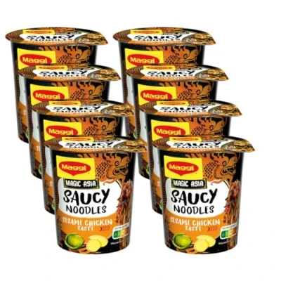 Abbildung von Maggi Magic Asia Saucy Noodles Sesame Chicken Taste Cup, 8er Pack (8x75g)
