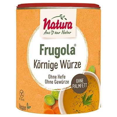 Abbildung von Frugola Körnige Würze 100% natürlich, vegan, glutenfrei ohne Hefe, Gewürze, Geschmacksverstärker, Zucker &amp; Palmfett Suppenwürze, Gemüsebrühe 500 g