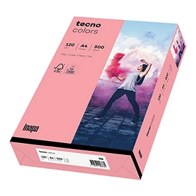 Abbildung von tecno Kopierpapier colors rosa DIN A4 120 g/qm 250 Blatt