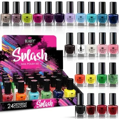 Abbildung von Splash 24 x Nagellack Set Verschiedene Moderne Farben Schnelltrocknend (Set A)