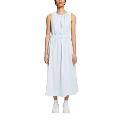 Abbildung von Esprit Gatherd MIDI Freizeitkleid, Damen, Größe: 40, Light blue