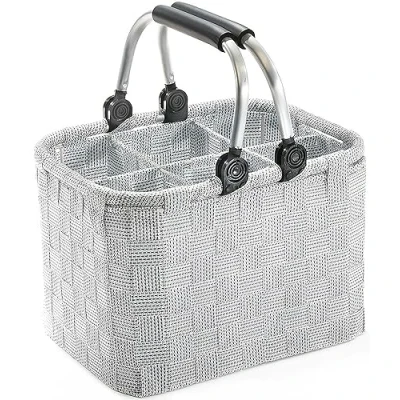 Abbildung von Flaschenkorb Flaschenträger aus Nylon für 6 Flaschen white grey