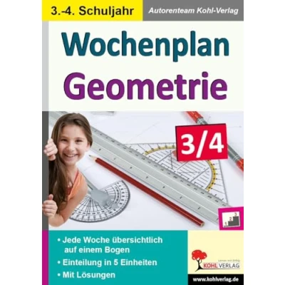 Abbildung von Wochenplan Geometrie / Klasse 3 4: Kopiervorlagen in drei Niveaustufen für das 3. 4. Schuljahr