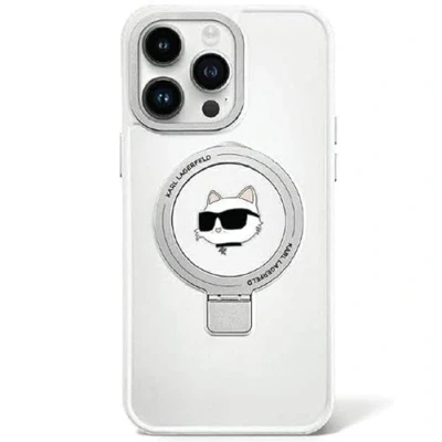 Abbildung von Karl Lagerfeld KLHMP15MHMRSCHH Hülle für iPhone 15 Plus 6.7&quot; Weiß hardcase Ring Stand Choupette Head
