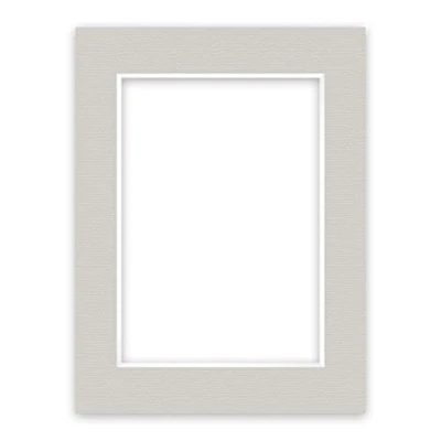 Abbildung von nielsen Conservation Passepartout Karton 2,2 mm Außenformat 30x40 cm für Bildformat 20,5x29,5 (auch DIN A4) Kieselgrau (hellgrau) strukturierte Oberfläche