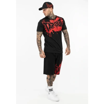 Abbildung von Tapout Normale Passform Splashed Tshirt print, Herren, Größe: 3XL, Black red