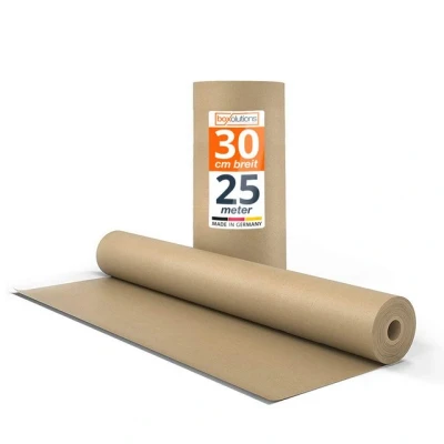 Abbildung von Boxolutions Packpapier Natürliches Geschenkpapier, Kraftpapier braun, 1 Rolle, 0,3 m x 25
