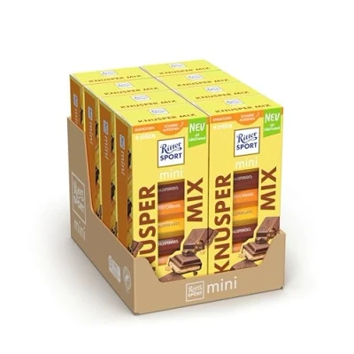 Abbildung von Ritter Sport mini Turm Knusper Mix Schokolade, 8er Pack (8 x 150g)