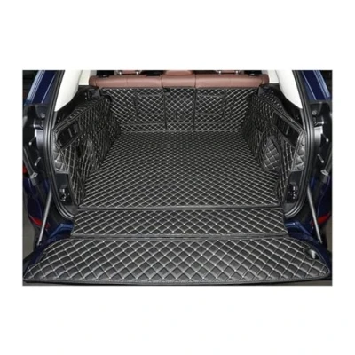 Abbildung von Kofferraum Schutzmatte Auto Stamm Matten Für B&amp;MW X5 Antrieb 45e 2022 2021 G05 Langlebige Cargo Liner Boot Teppiche Styling Kofferraumwanne (Color : Beige line)
