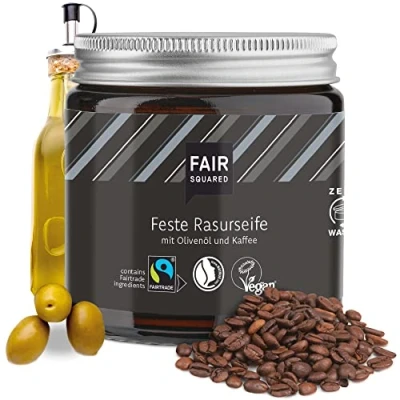 Abbildung von FAIR SQUARED Feste Rasurseife Olive + Kaffee 100 g