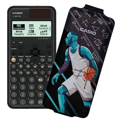Abbildung von Casio FX 991CW (Modell 2023) Wissenschaftlicher Taschenrechner, 540 Funktionen mit Designcover Basket