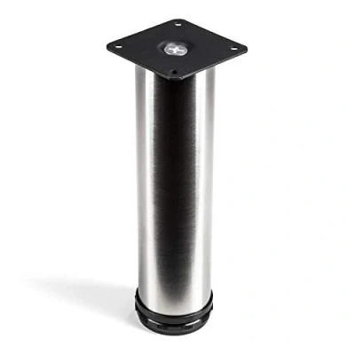 Abbildung von Möbelfuß Jim Stützfuß echt Edelstahl Ø 50 mm/Höhe: 200 mm hohe Belastbarkeit durch extra Starke Rohrwandung von SO TECH