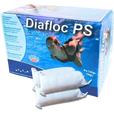 Abbildung von GlobaClean 1kg Flockmittel Pool Kartuschen 8 x 125g für Sandfilter &amp; Filterglas. Flockungsmittel und Poolpflege, Poolklar, Poolreiniger, Zubehör klares Poolwasser