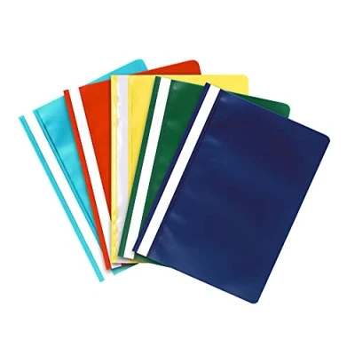 Abbildung von Exacompta 449245B 10er Pack Plastik Schnellhefter. Aus PP Folie für DIN A4 kaufmännische Heftung Farbig Sortiert mit Beschriftungsstreifen Hefter Ideal Büro und Schule