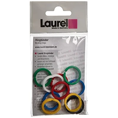 Abbildung von Laurel 0427 95 Ringbinder, 23 x 4.2 mm, SB Beutel a 10 Stück, grundfarbig sortiert