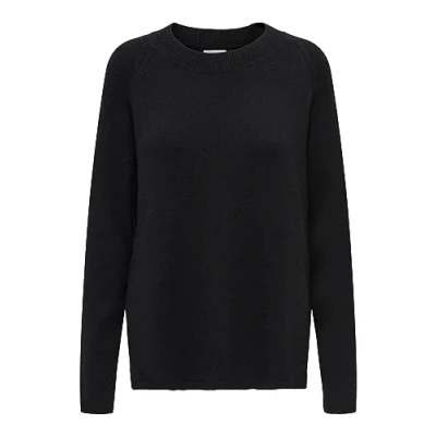 Abbildung von JDY Jdymarco Oneck Split Strickpullover, Damen, Größe: Medium, Black