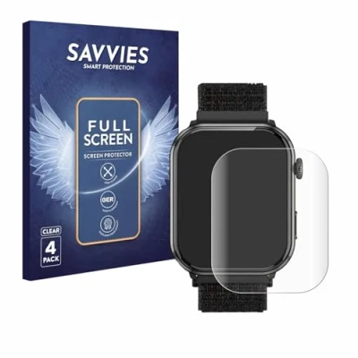Abbildung von Savvies 4 Stück Full Screen Schutzfolie für Blackview R60 1.96&quot; Cover Displayschutz Folie [3D Curved, Transparent, Anti Fingerabdruck]