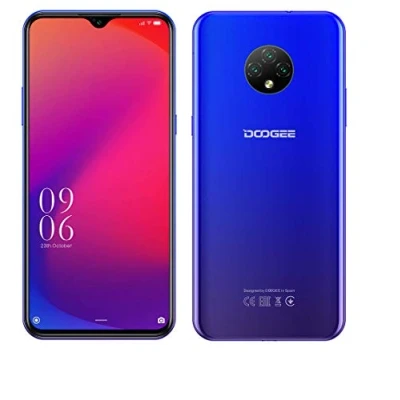 Abbildung von 4G Smartphone ohne Vertrag Günstig Android 10 (2020), DOOGEE X95 Dual SIM Handy, 6,52 Zoll Wassertropfen Vollbild, 4350mAh Akku, 2GB+16GB, 13MP+2MP+2MP+5MP, GPS WiFi, Gesichtserkennung Blau