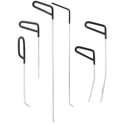 Abbildung von QWORK® Dellen Reparaturset Auto, Ausbeulwerkzeug, Hagelreparaturset, 6 Types of Dent Repair Iron Bars