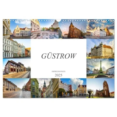 Abbildung von Güstrow Impressionen (Wandkalender 2025 DIN A3 quer), CALVENDO Monatskalender