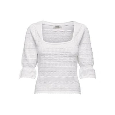 Abbildung von ONLY Strukturiertes Tshirt basic, Damen, Größe: XS, Cloud dancer