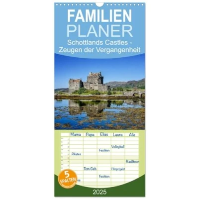 Abbildung von Familienplaner 2025 Schottlands Castles Zeugen der Vergangenheit mit 5 Spalten (Wandkalender, 21 cm x 45 cm), CALVENDO