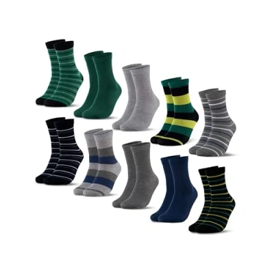 Abbildung von Occulto 10ER PACK Bunte Socken für Kinder, Größe: 23 26, Graugrün