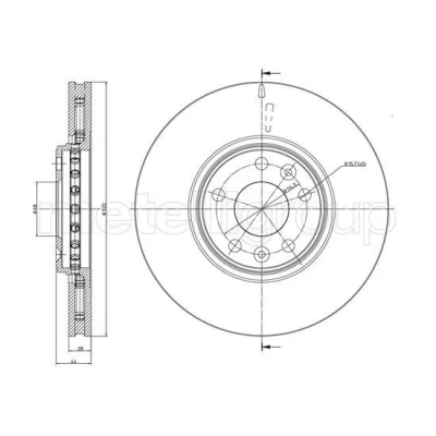 Abbildung von Bremsscheibe METELLI 23 1334C