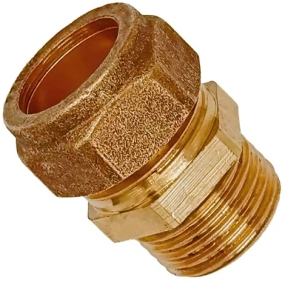 Abbildung von Klemmverschraubung für Kupferrohr alle Sorten Winkel Bogen Übergang T Stück ∅ 15 bis 28 mm auf Außengewinde Ø 15mm x 1/2 Zoll
