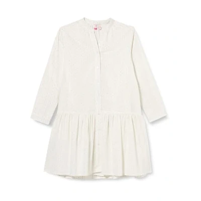 Abbildung von aleva Mädchen Sommerkleid 24927415 AL04, Wollweiss Mit Silber Streifen Und Punkten, 134