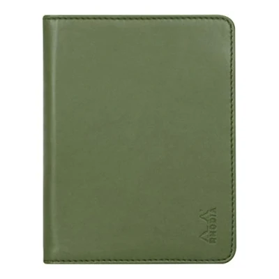 Abbildung von Rhodia 212003C Mappe für Block oder Notizheft Rhodiarama N12, DIN B7 (8,5x12 cm) 10,5x14 cm, elegant und praktisch, Salbei, 1 Stück