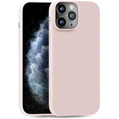 Abbildung von MyGadget Hülle kompatibel mit iPhone 11 Pro robuste Handyhülle TPU Case Slim Silikonhülle Back Cover Kratzfest Schutzhülle matt Baby Rosa