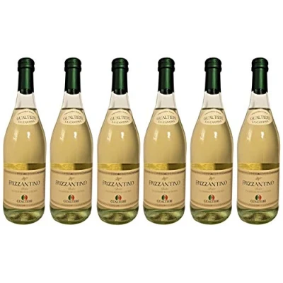 Abbildung von Frizzantino bianco dolce Gualtieri Dell`Emilia IGT (6 x 0,75 L) Vino Frizzante Weißer Süßer Perlwein 7,5% Vol. aus Italien