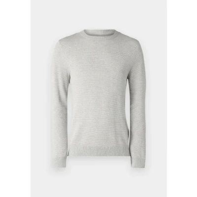 Abbildung von Jack &amp; Jones Jjeglobe Strickpullover, Herren, Größe: Large, Light grey melange
