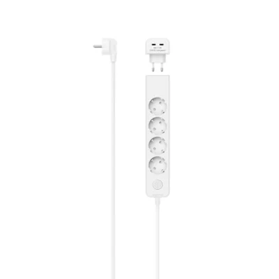 Abbildung von Hama Steckdosenleiste 5 fach, 2x USB C, mit Schalter, 1,4m (Steckdosenleiste USB, 5er, Mehrfachsteckdose, Mehrfachstecker, Berührungsschutz, 45, Steckdosenadapter) weiß