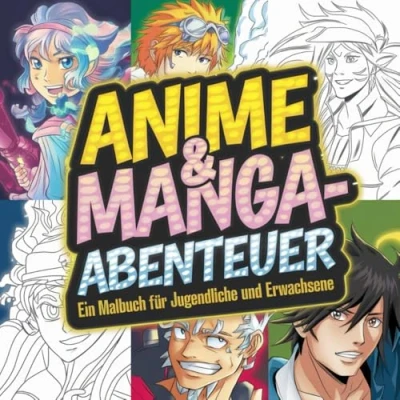 Abbildung von Anime &amp; Manga Abenteuer Ein Malbuch für Jugendliche und Erwachsene