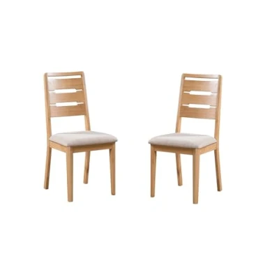 Abbildung von Julian Bowen Curve 2er Set Esszimmerstühle, Eiche